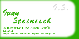 ivan steinisch business card